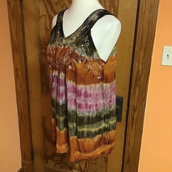 Tye dye gauze summer top - Picture 5 of 9